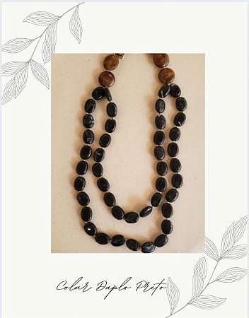 Colar duplo Preto