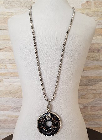 Colar Circulo Preto