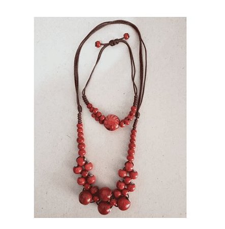 Conjunto Colar e Pulseira -Serena -Artesanato