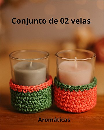Conjunto de 2 unidades de velas aromáticas