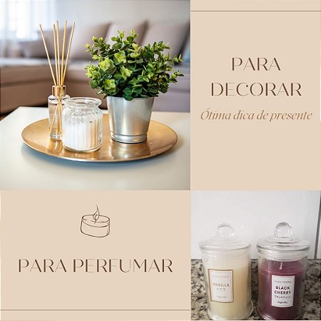 Vela aromática Vanila e Cereja - perfuma, ilumina e decora