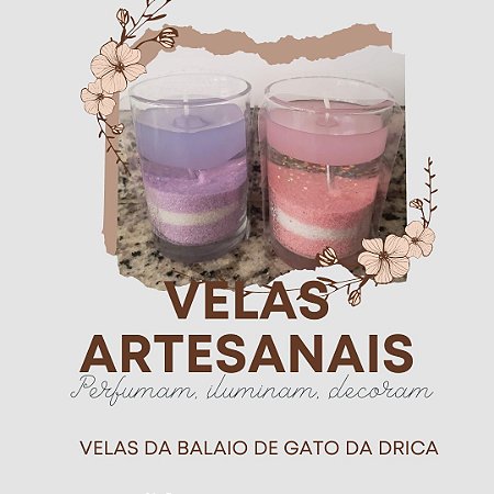 Vela com Gliter - encanto especial