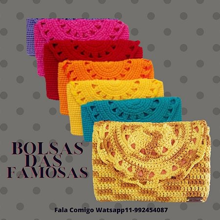 Bolsa das Famosas - mão e ombro -possui alça - carteira Giovana Antonelli