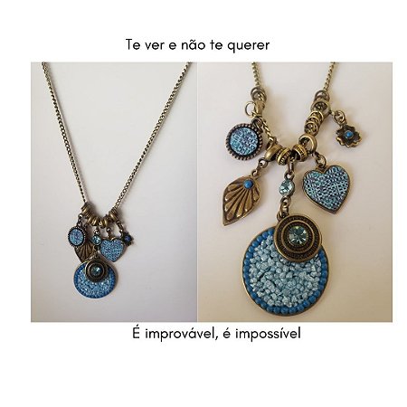 Colar Azul - Modelo visão