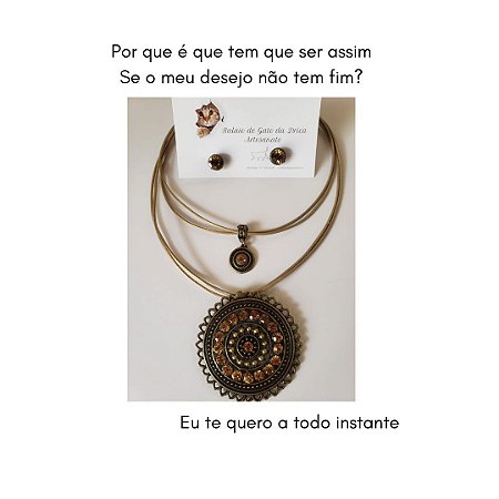 Conjunto Colar e Brinco - versões - Desejo