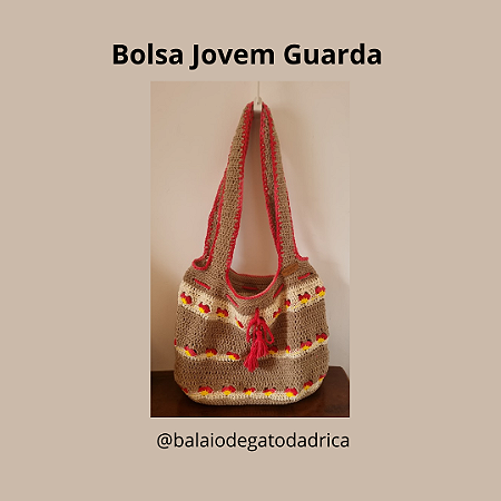 Bolsa em fio Barroco Algodão - Modelo Jovem Guarda - anos 70