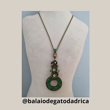 Colar Longo Cascata verde