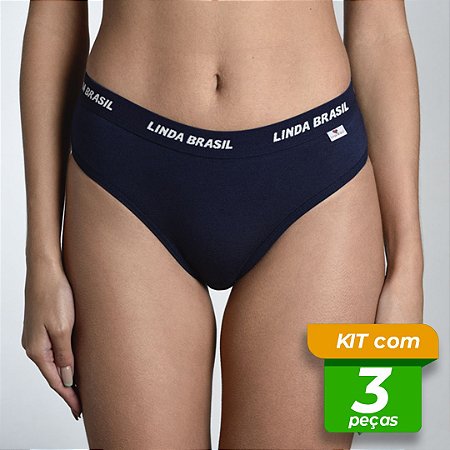 Conforto em Cotton Conforto Elástico Personalizado Lisa Kit com 3 Peças