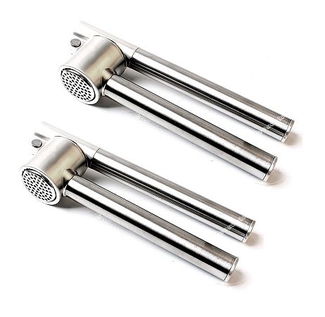 2 Espremedores De Alho Triturador Amassador Inox Resistente