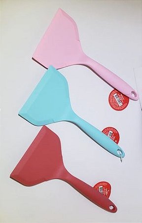Espatula Silicone Cozinha C/ Cabo Silicone Vermelho 12x26 Cm
