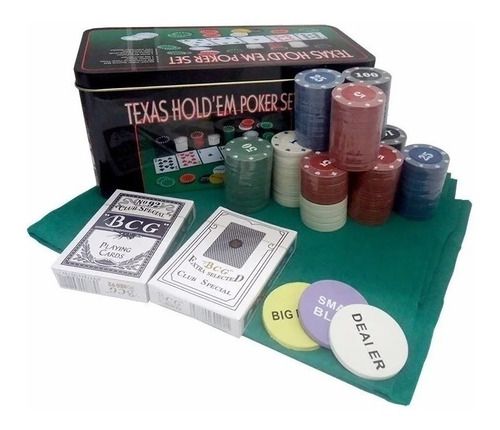 Kit Jogo Lata De Poker 200 Fichas Numeradas