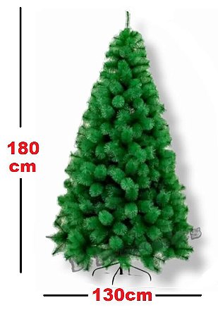 Arvore de natal 1,80 M 750 Galhos Árvore de Natal completa PVC Verde