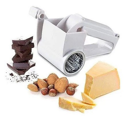 Ralador De Queijo Legumes Manual Com Manivela Branco