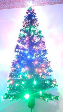 Árvore De Natal Fibra Ótica Cachoeira Color 120cm Bivolt - D' Presentes