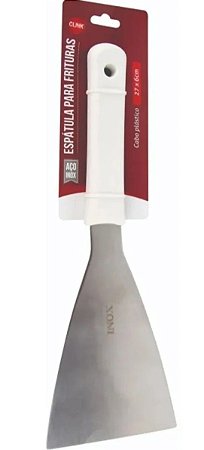 Espátula Reta Inox Lanche Chapa Hambúrguer Bife Churrasco
