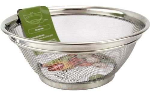 Escorredor Macarrao Multiuso Inox Fruta Legume Verdura 22cm