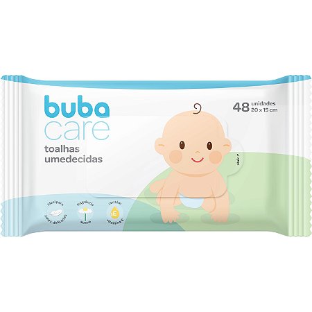 Toalhas Umedecidas Baby 48 Unidades - Buba