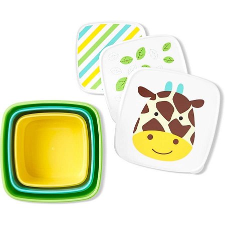 Porta Snacks ZOO com 3 Unidades Girafa - Skip Hop