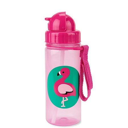 Garrafinha Squeeze com Canudo ZOO Flamingo - Skip Hop