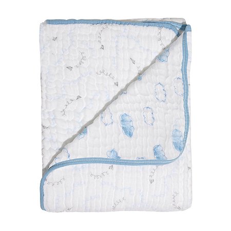 Cobertor Soft Bamboo Mami 1,10m x 0,90cm Avião de Papel - Papi Baby