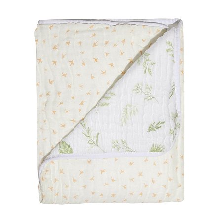 Cobertor Soft Bamboo Mami 1,10m x 0,90cm Silhueta Passaros - Papi Baby