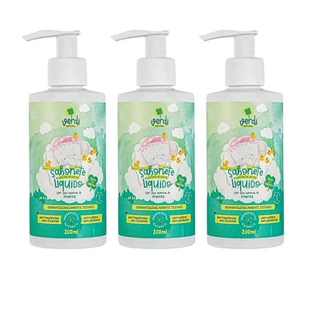 3 UNIDADES - Sabonete Vapor Bath Descongestionante para o Banho do Bebê - Verdi Natural