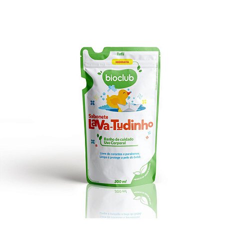 Refil Sabonete Líquido para Bebê Lava Tudinho 300ml - Bioclub Baby