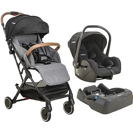 Carrinho de Bebê Travel System Sprint Melange Grafite - Kiddo