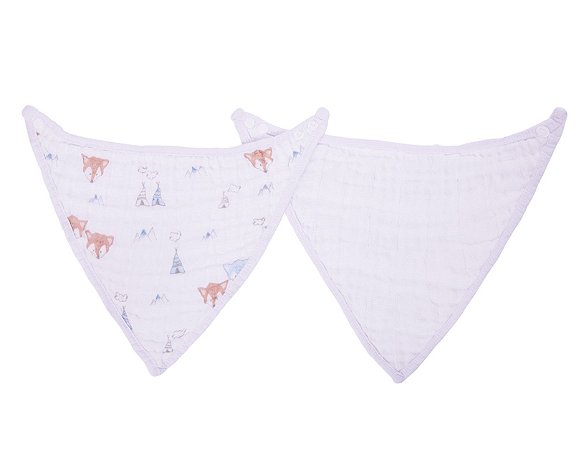 Babador Bandana Soft Premium com 02 Unidades Raposa - Papi Baby