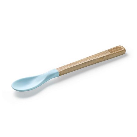 Colher de Treinamento Cabo Longo em Bambu e Silicone Linha Bam N' Boo Azul - Fisher Price