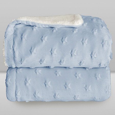 Cobertor Bebê Plush com Sherpa Stars 0,90 x 1,10 Azul - Tutti Amore - A  melhor loja para o seu bebê