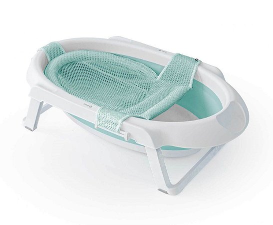 Banheira Dobrável para bebê, Imersão Segura Com Sensor de Temperatura  Pendurado Banheira Dobrável para Viagem para Recém-nascido (Azul)