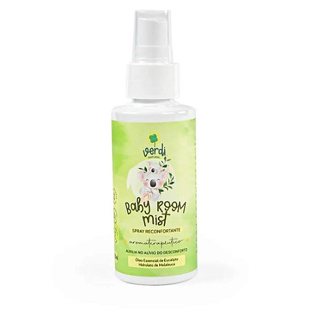 Baby Room Mist Spray Descongestionante Aromaterapêutico com Hidrolato de Malaleuca e Óleo Essencial de Eucalipto - Verdi Natural