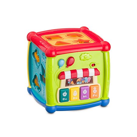 Cubo de Atividades com Som e Blocos - Multikids Baby