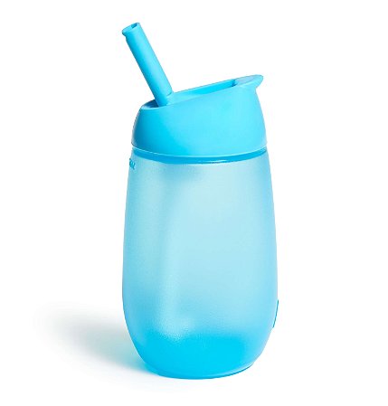 Copo Canudo de Silicone Lavável Simple Clean Azul - Munchkin