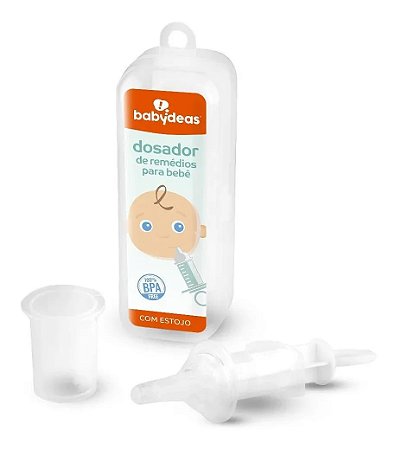 Dosador de Remédios para Bebê com Estojo Branco - Babydeas