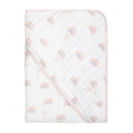 Toalha de Banho Soft com Capuz 80x80cm Chuva de Amor - Papi Baby