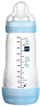 Mamadeira MAM First Bottle Anti-Cólica e Auto-Esterilizável 320ml Menino