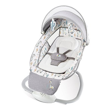 Cadeira Bebê Infantil Techno Plus Automática com Suporte Ajustável para os Pés Cacto/Girafa - Mastela