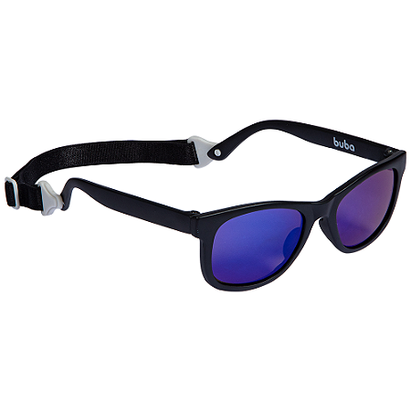 Óculos de Sol Flexível com Alça 3-36 Meses Preto - Buba