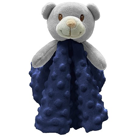 Naninha Laço Bebê Minha Primeira Naninha Urso Cinza