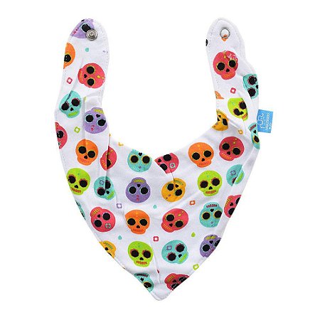 Babador Bandana Caveiras Coloridas - Multikids Baby