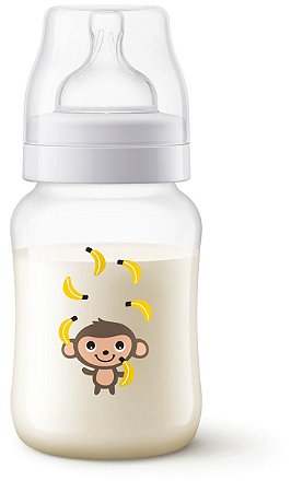 Mamadeira Avent Clássica Anti-Cólica 260ml 1+ Meses Macaco - Philips Avent