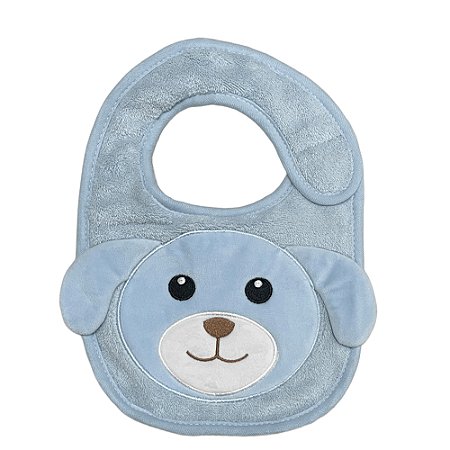 Babador Power Sec Animado Cachorro Azul - Laço Bebê