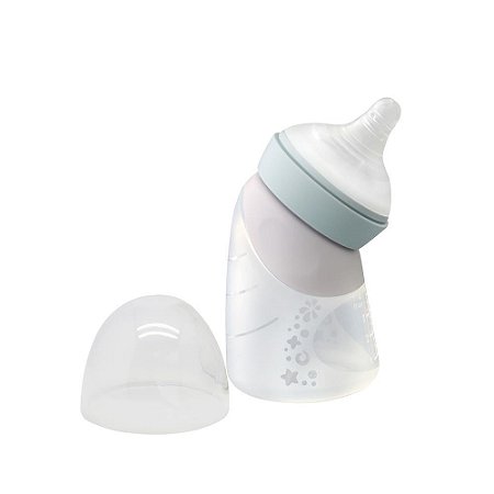 BABY OPEN BOX - Mamadeira Angulada em Silicone 0+ meses 120ml Verde - Marcus & Marcus