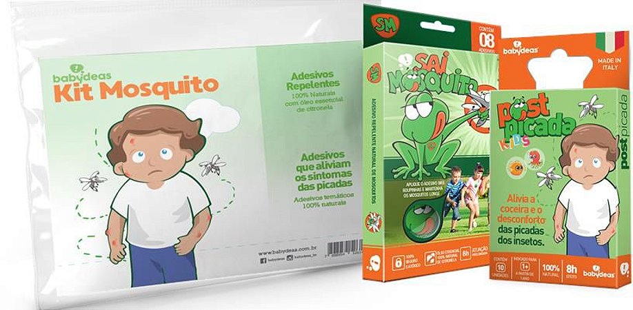 Kit Mosquito Adesivo Repelente e Post Picada - Babydeas
