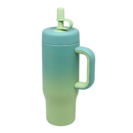 Garrafa Térmica com Canudo e Alça Tropical 650ml - Marcus & Marcus