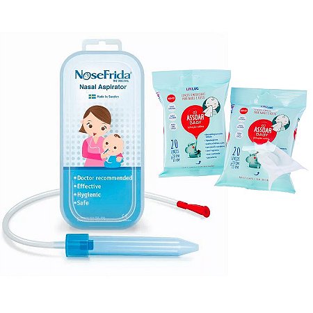 Nosefrida Aspirador Nasal + Assoar Baby com Solução Salina (02 unidades)