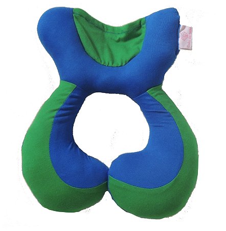Almofada de Pescoço Azul e Verde - Colo de Mãe