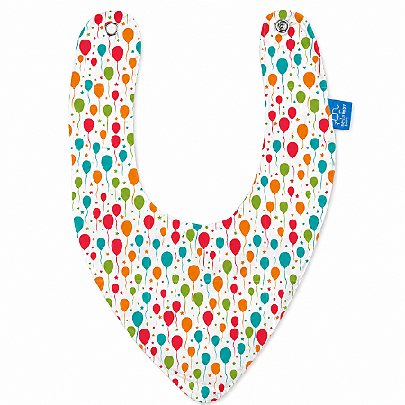 Babador Bandana Multikids Baby 100% Algodão – Balões 6+ Meses